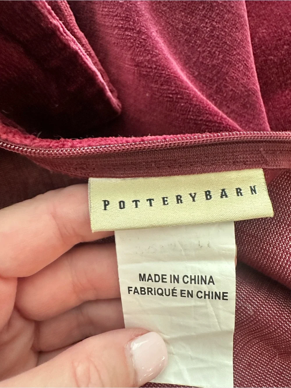Pottery Barn Burgundy Wine Velvet Pillow Covers 20x20 Set of 2